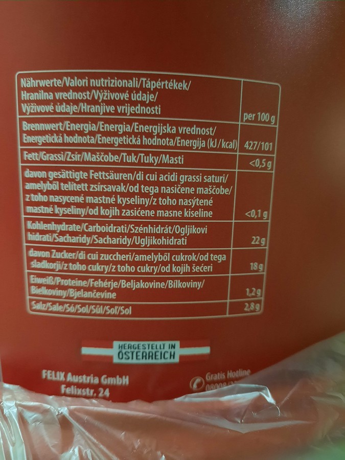 Ketchup FELIX 10kg (+2kg Gratis = 12kg) cod.87064 (L=11, P=44) Sepp